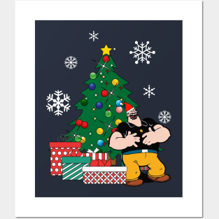 Bluto Around The Christmas Tree Popeye Posters and Art